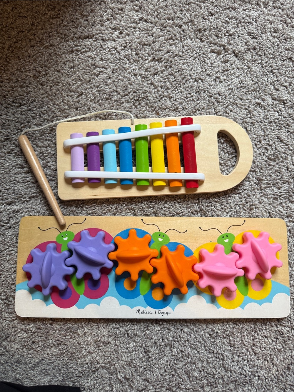 Melissa & Doug Colorful Gears and Xylophone Kids Toy Set - Multicolor